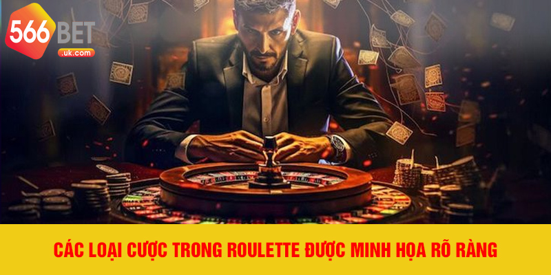 Các loại cược trong roulette được minh họa rõ ràng